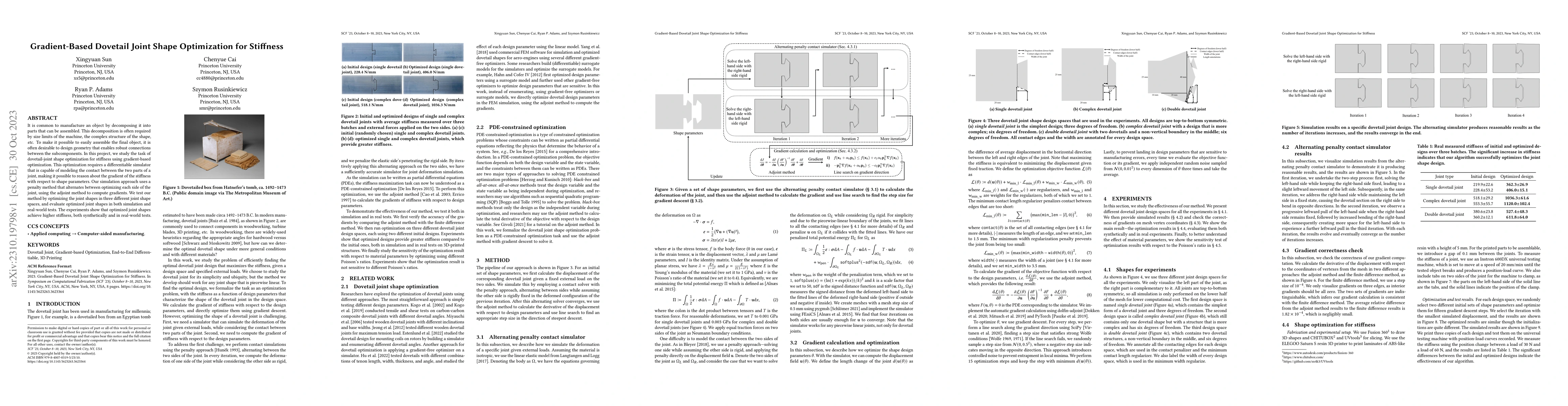 Thumbnail for Gradient-Based Dovetail Joint Shape Optimization for Stiffness