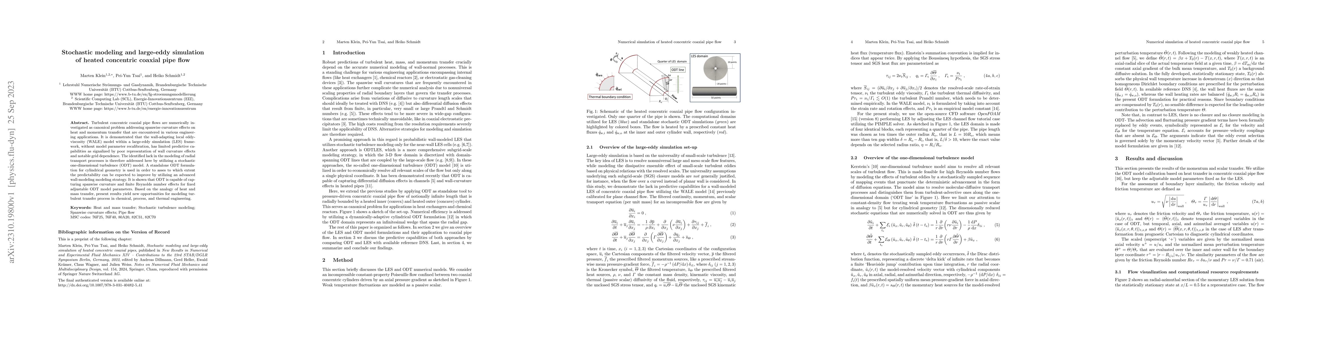 Thumbnail for Stochastic modeling and large-eddy simulation of heated concentric
  coaxial pipe flow