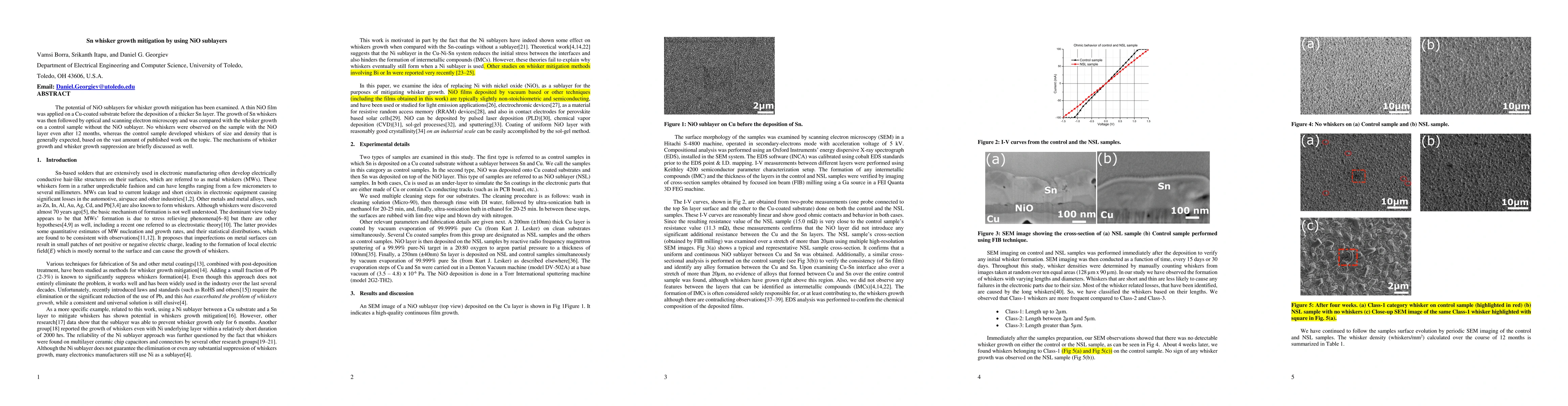 Thumbnail for Sn whisker growth mitigation by using NiO sublayers