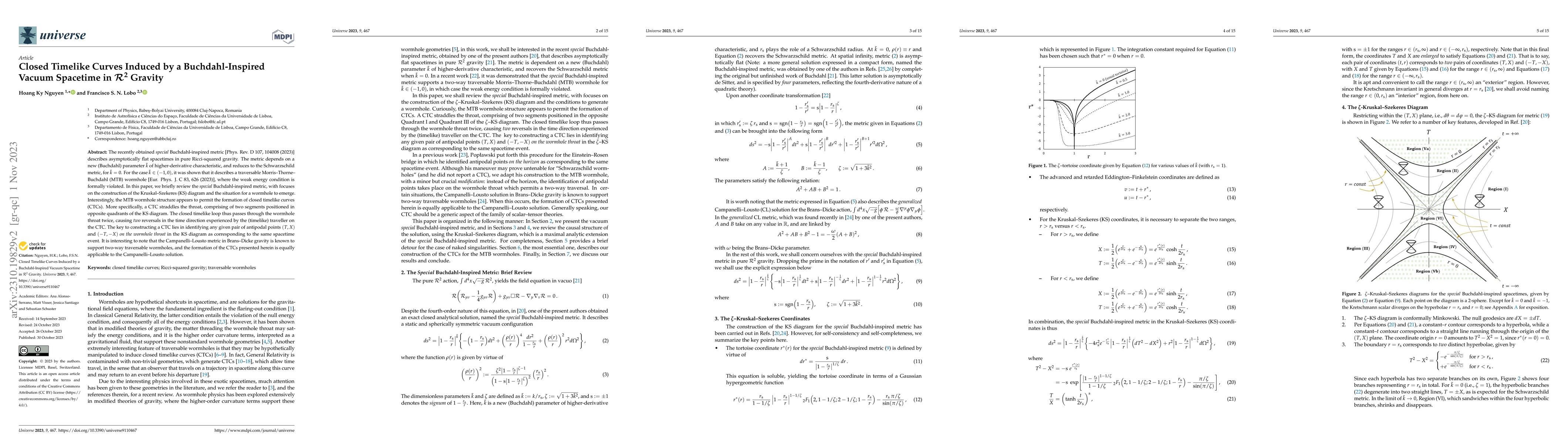 Thumbnail for Closed Timelike Curves Induced by a Buchdahl-inspired Vacuum Spacetime
  in $R^2$ Gravity