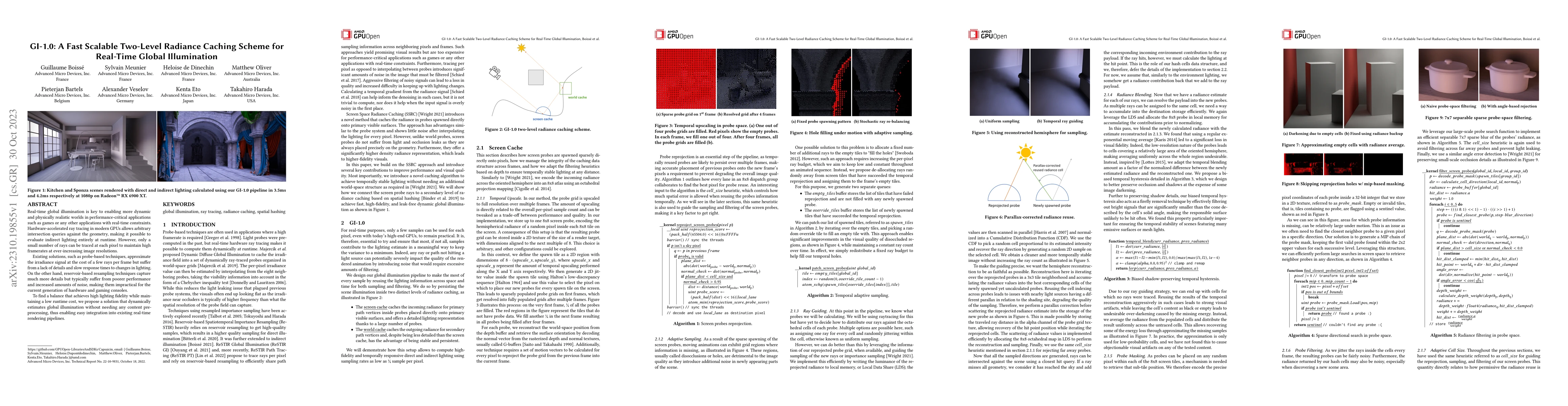 Thumbnail for GI-1.0: A Fast and Scalable Two-level Radiance Caching Scheme for
  Real-time Global Illumination