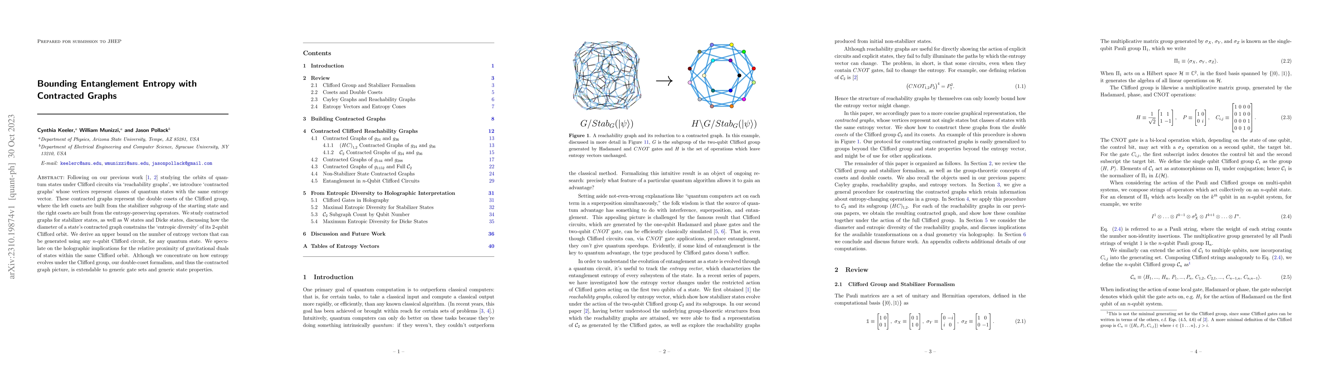 Thumbnail for Bounding Entanglement Entropy with Contracted Graphs