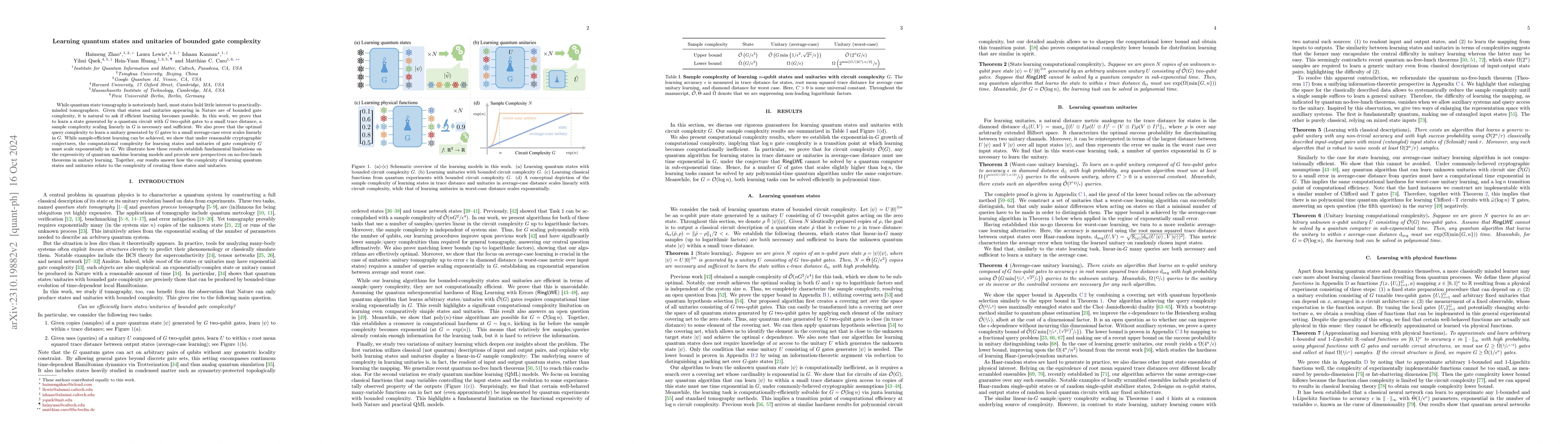Thumbnail for Learning quantum states and unitaries of bounded gate complexity
