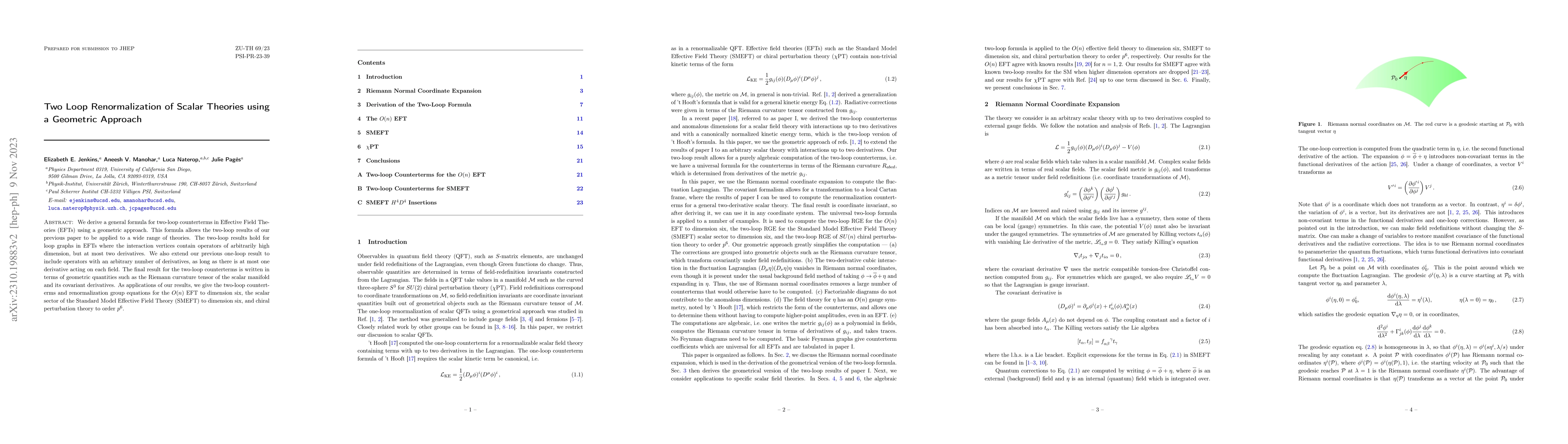 Thumbnail for Two Loop Renormalization of Scalar Theories using a Geometric Approach