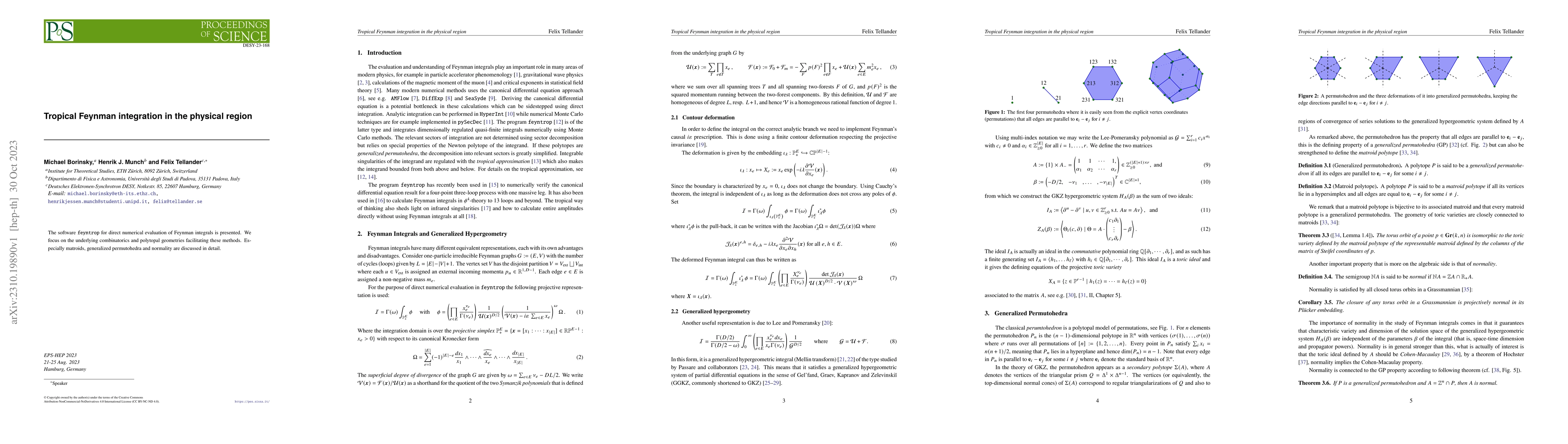 Thumbnail for Tropical Feynman integration in the physical region