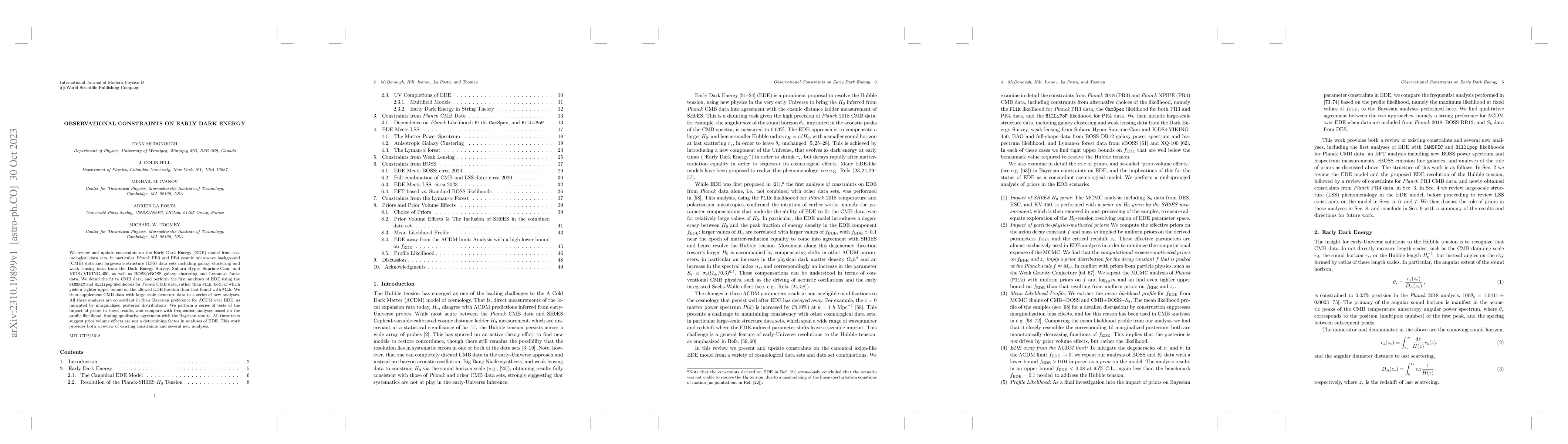 Thumbnail for Observational constraints on early dark energy