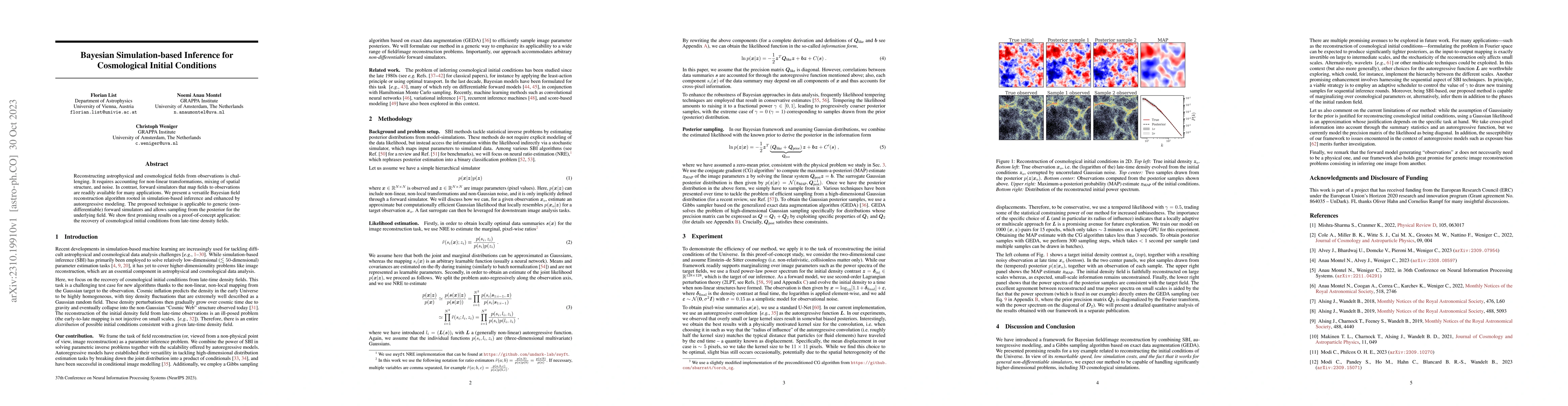 Thumbnail for Bayesian Simulation-based Inference for Cosmological Initial Conditions