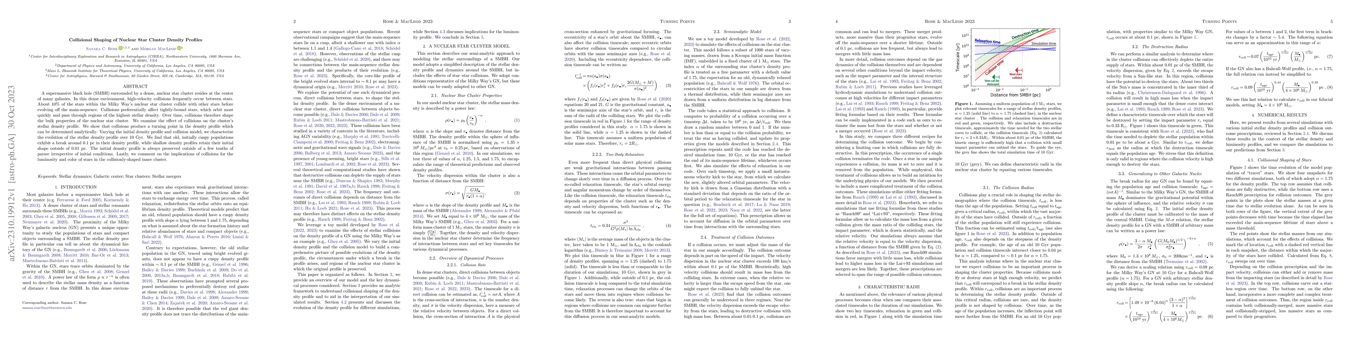 Thumbnail for Collisional Shaping of Nuclear Star Cluster Density Profiles
