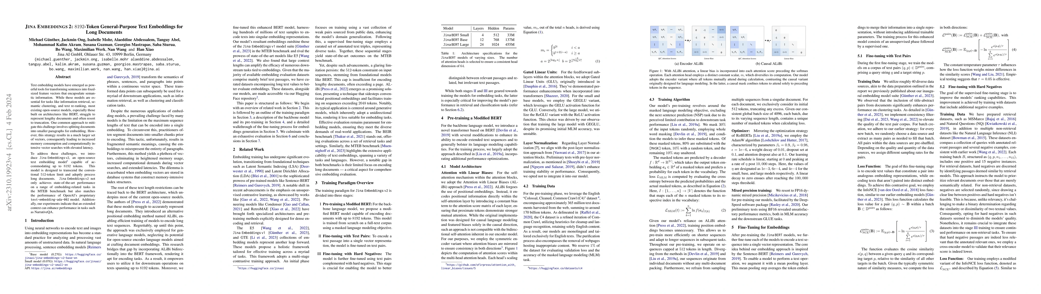 Thumbnail for Jina Embeddings 2: 8192-Token General-Purpose Text Embeddings for Long
  Documents