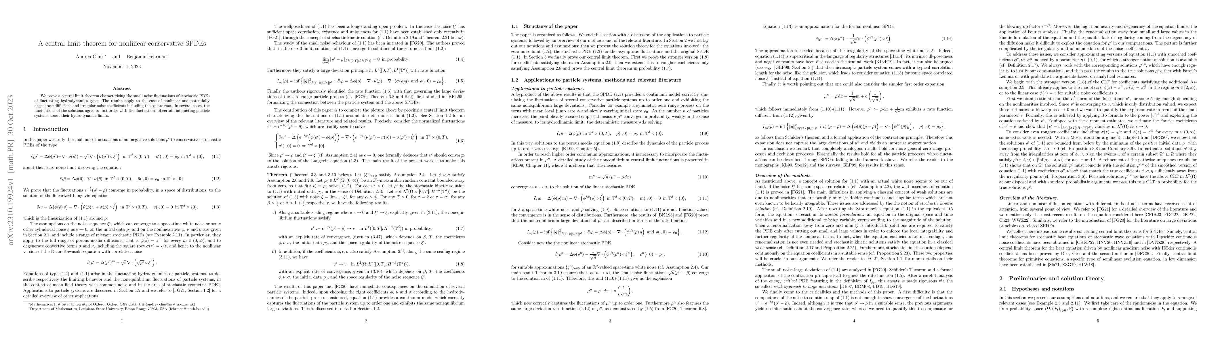 Thumbnail for A central limit theorem for nonlinear conservative SPDEs