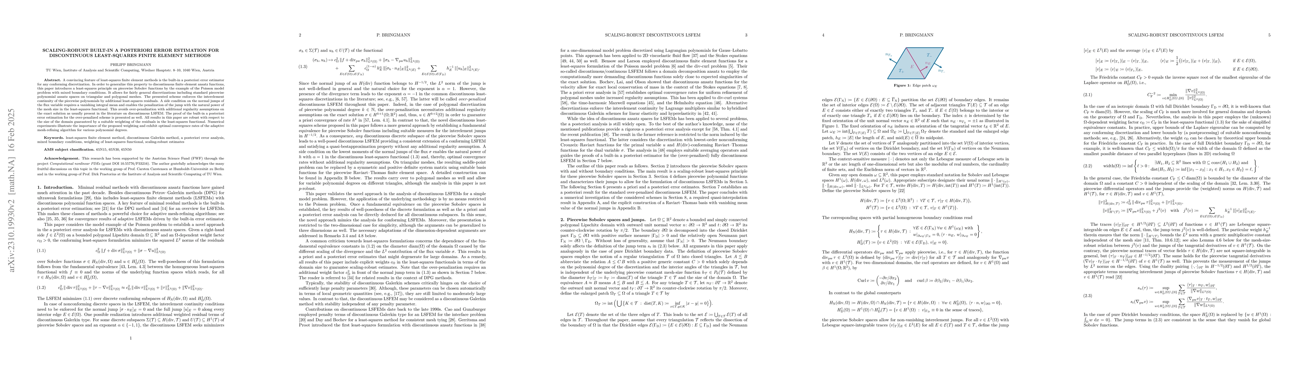 Thumbnail for Scaling-robust built-in a posteriori error estimation for discontinuous
  least-squares finite element methods