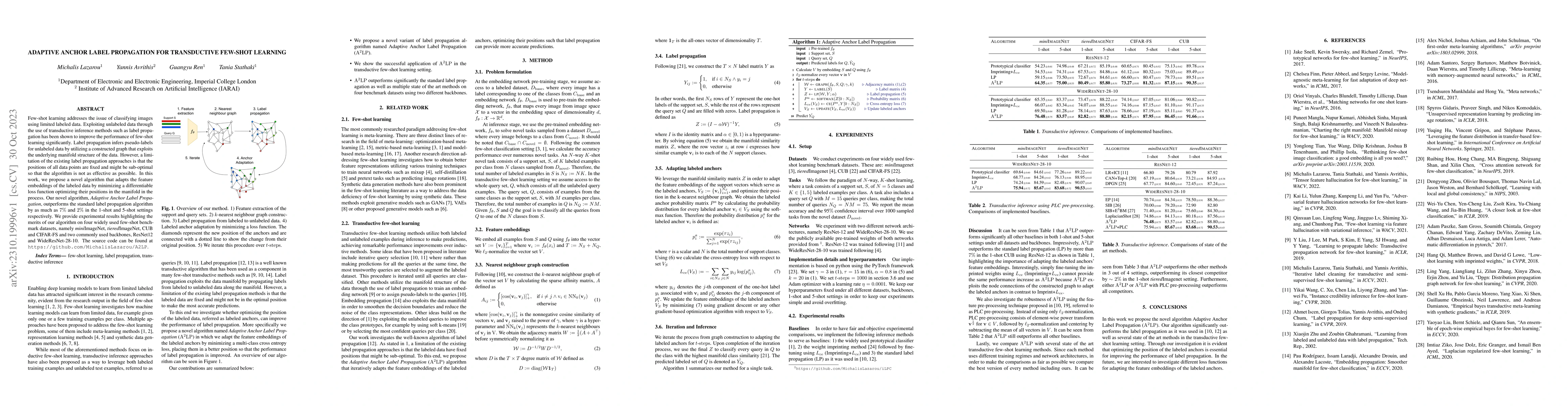 Thumbnail for Adaptive Anchor Label Propagation for Transductive Few-Shot Learning
