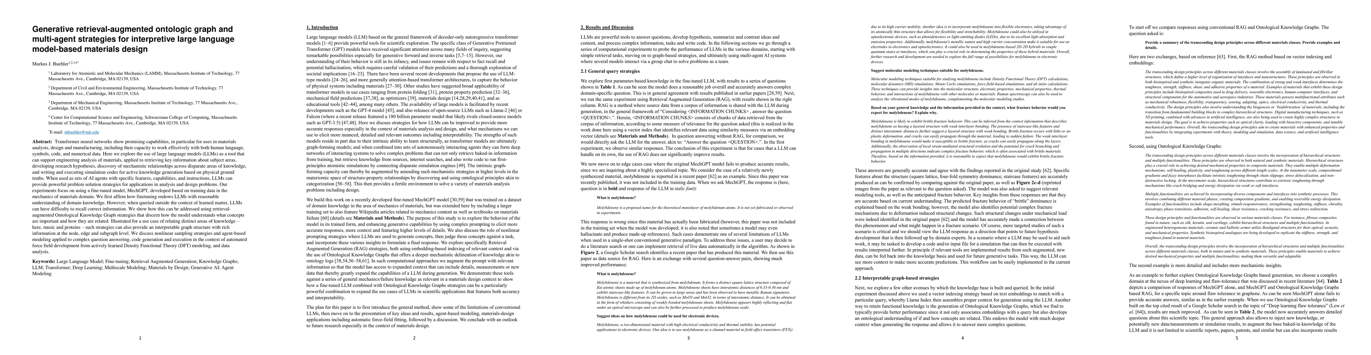 Thumbnail for Generative retrieval-augmented ontologic graph and multi-agent
  strategies for interpretive large language model-based materials design