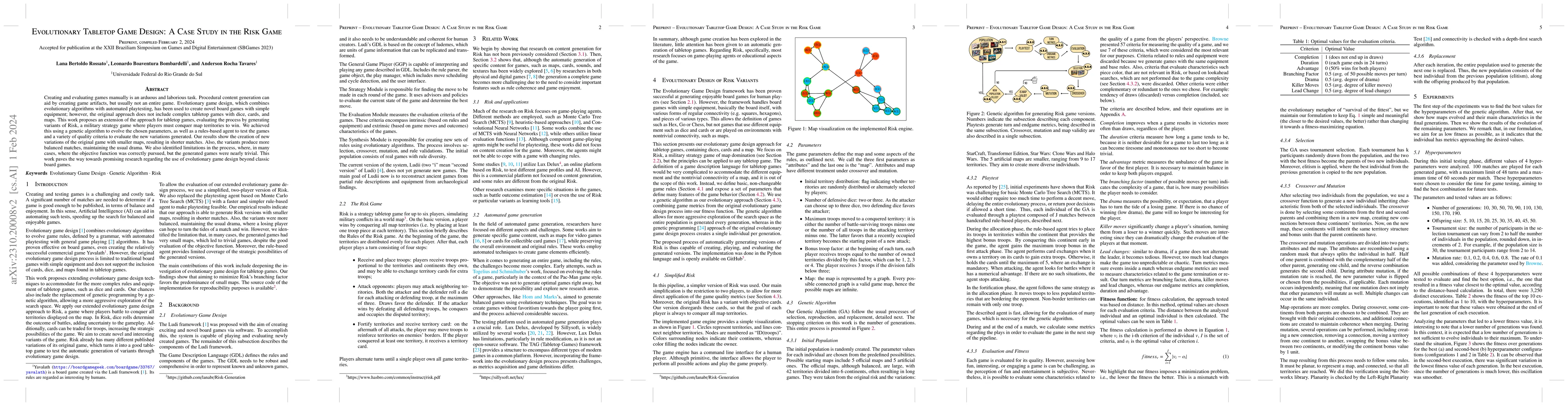 Thumbnail for Evolutionary Tabletop Game Design: A Case Study in the Risk Game