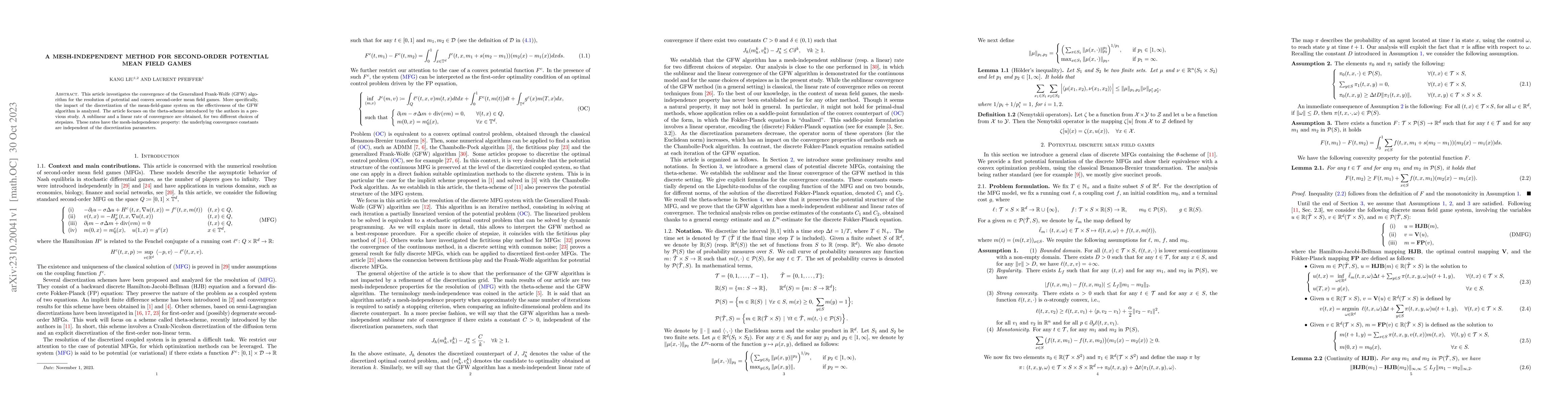 Thumbnail for A mesh-independent method for second-order potential mean field games