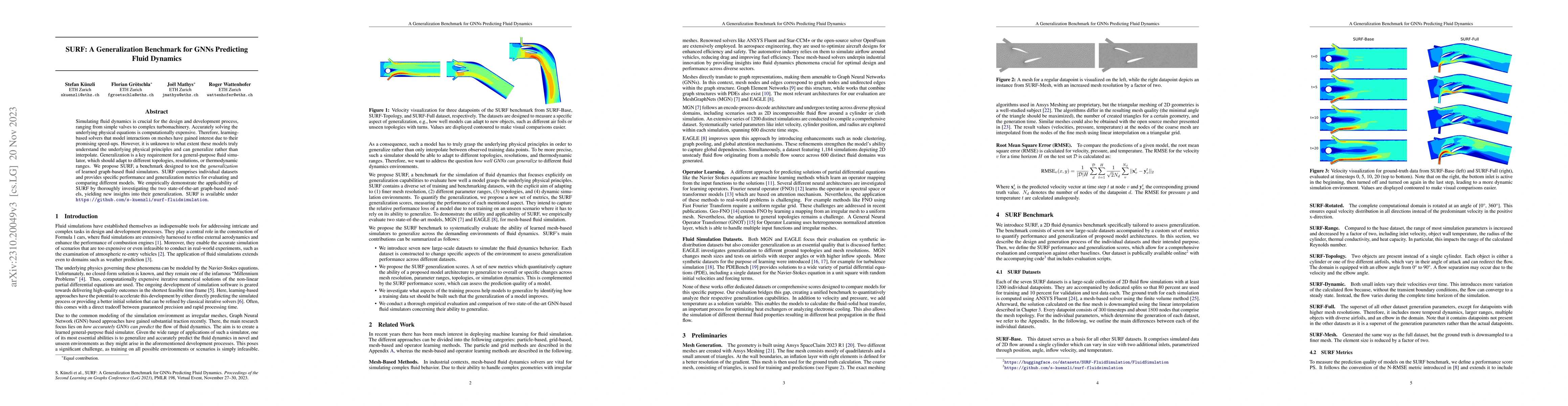 Thumbnail for SURF: A Generalization Benchmark for GNNs Predicting Fluid Dynamics