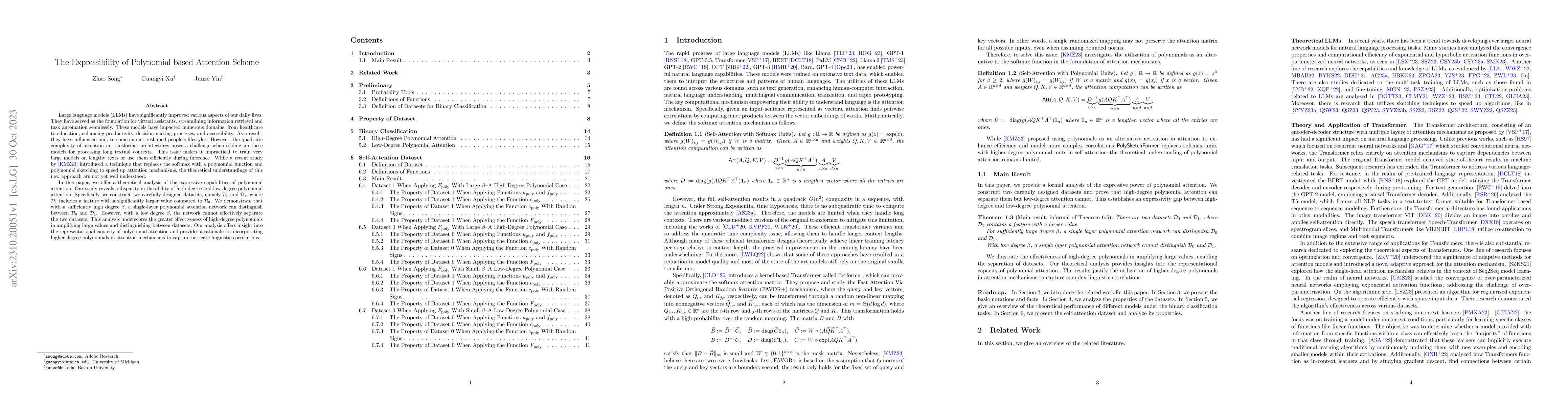 Thumbnail for The Expressibility of Polynomial based Attention Scheme