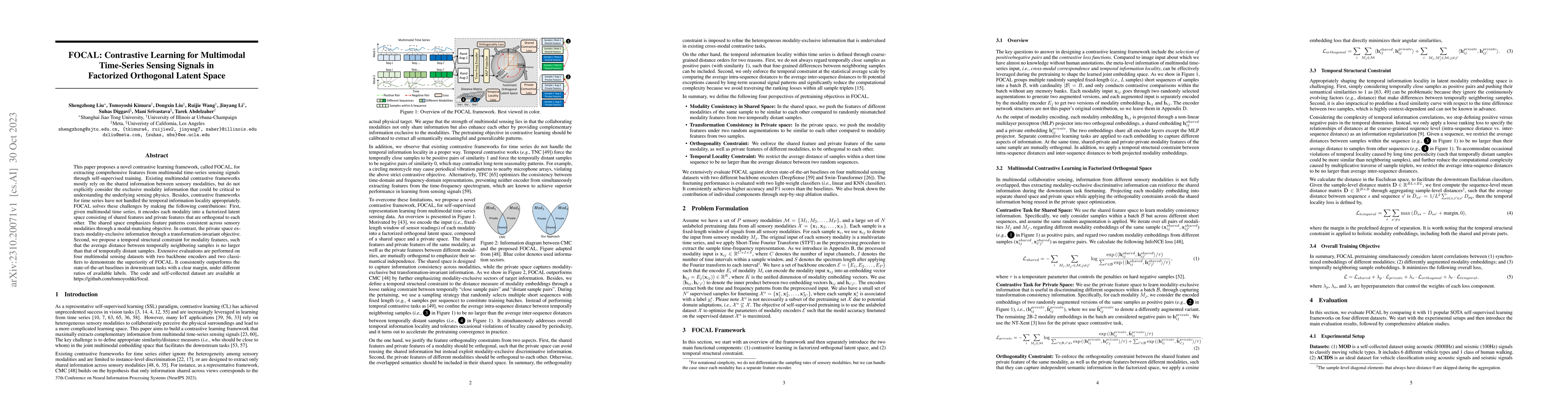 Thumbnail for FOCAL: Contrastive Learning for Multimodal Time-Series Sensing Signals
  in Factorized Orthogonal Latent Space