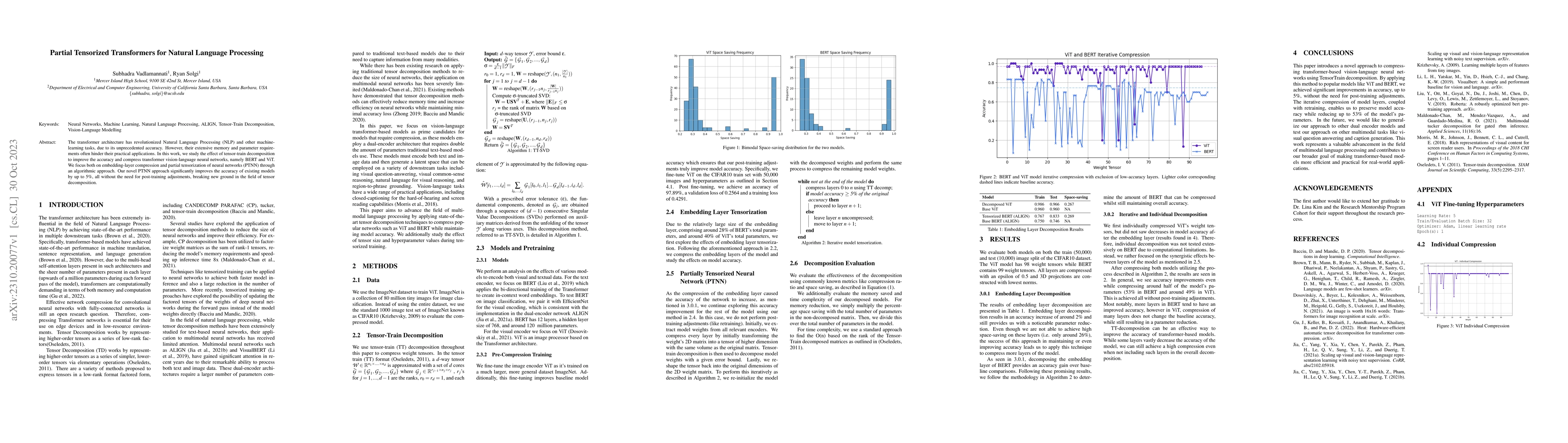 Thumbnail for Partial Tensorized Transformers for Natural Language Processing