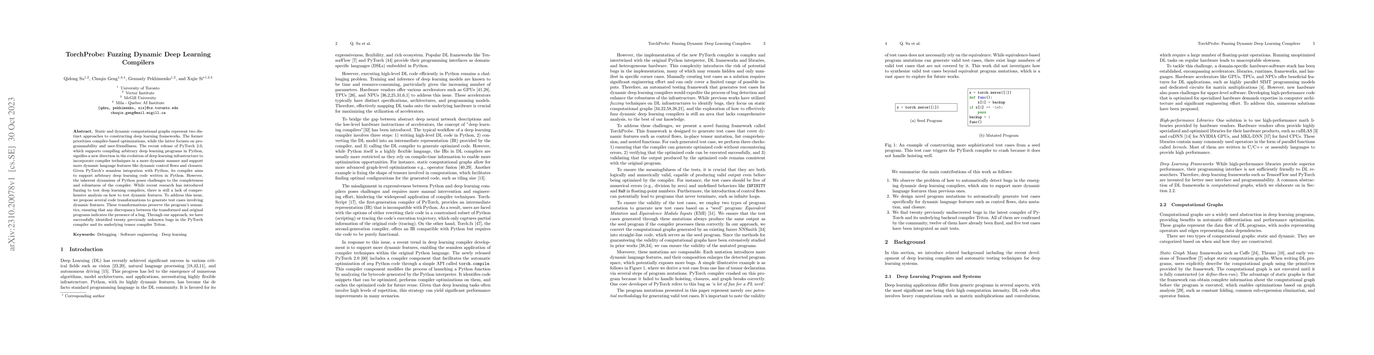 Thumbnail for TorchProbe: Fuzzing Dynamic Deep Learning Compilers