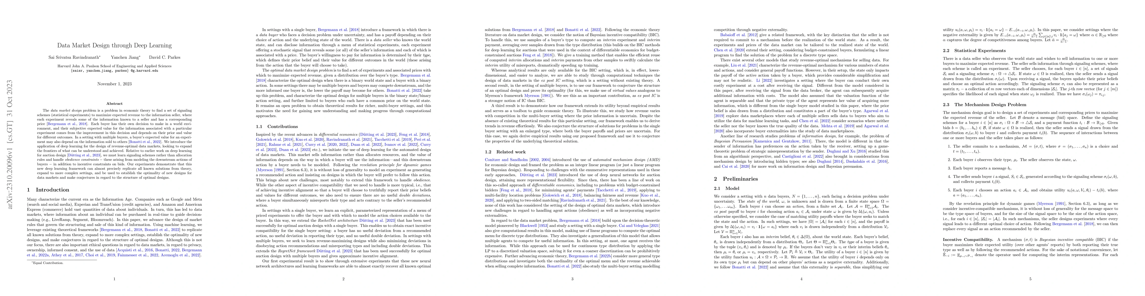 Thumbnail for Data Market Design through Deep Learning