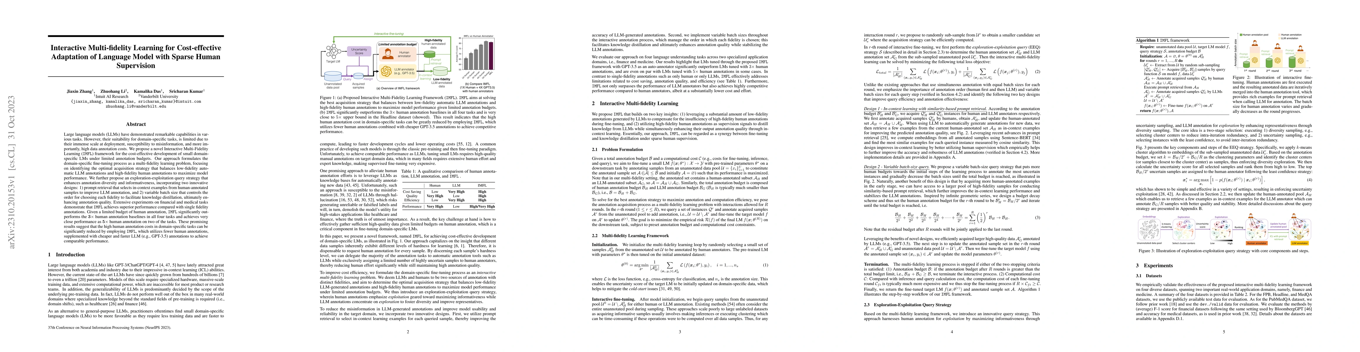 Thumbnail for Interactive Multi-fidelity Learning for Cost-effective Adaptation of
  Language Model with Sparse Human Supervision