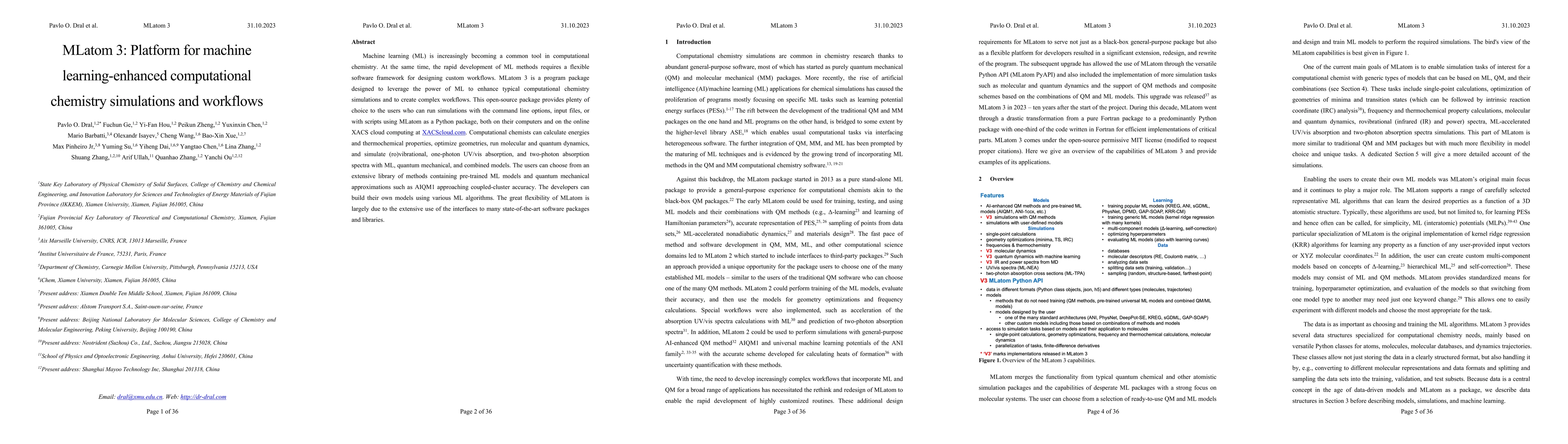 Thumbnail for MLatom 3: Platform for machine learning-enhanced computational chemistry
  simulations and workflows