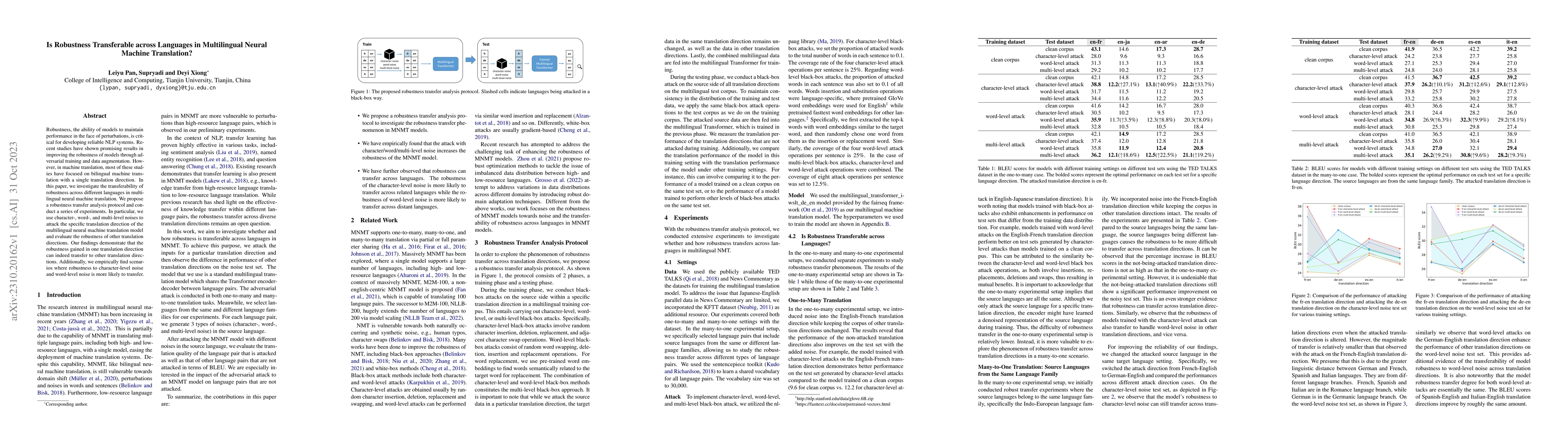 Thumbnail for Is Robustness Transferable across Languages in Multilingual Neural
  Machine Translation?