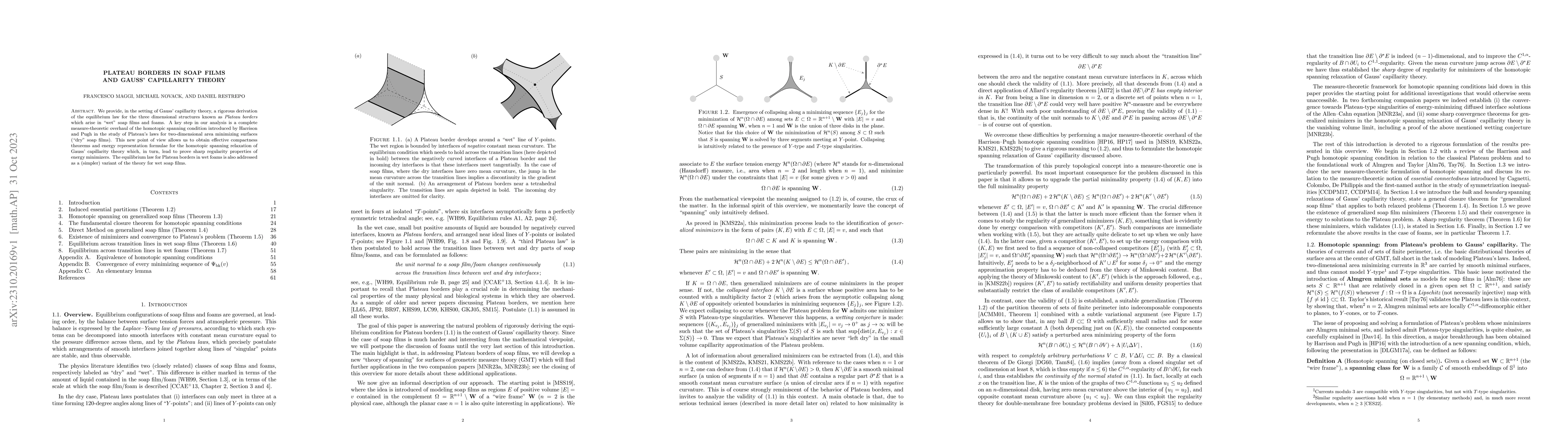 Thumbnail for Plateau borders in soap films and Gauss' capillarity theory