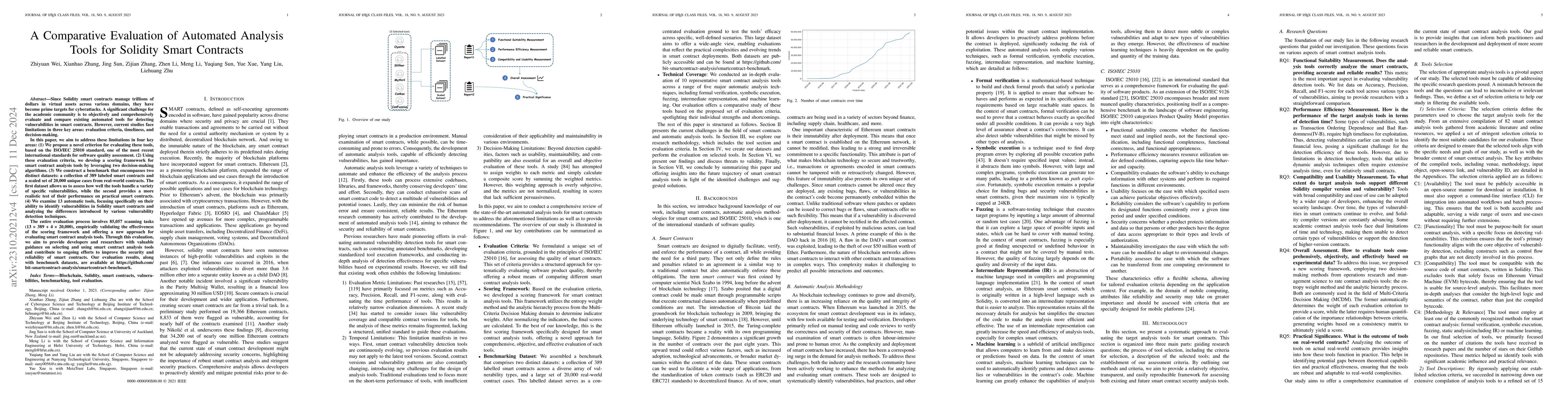Thumbnail for A Comparative Evaluation of Automated Analysis Tools for Solidity Smart
  Contracts