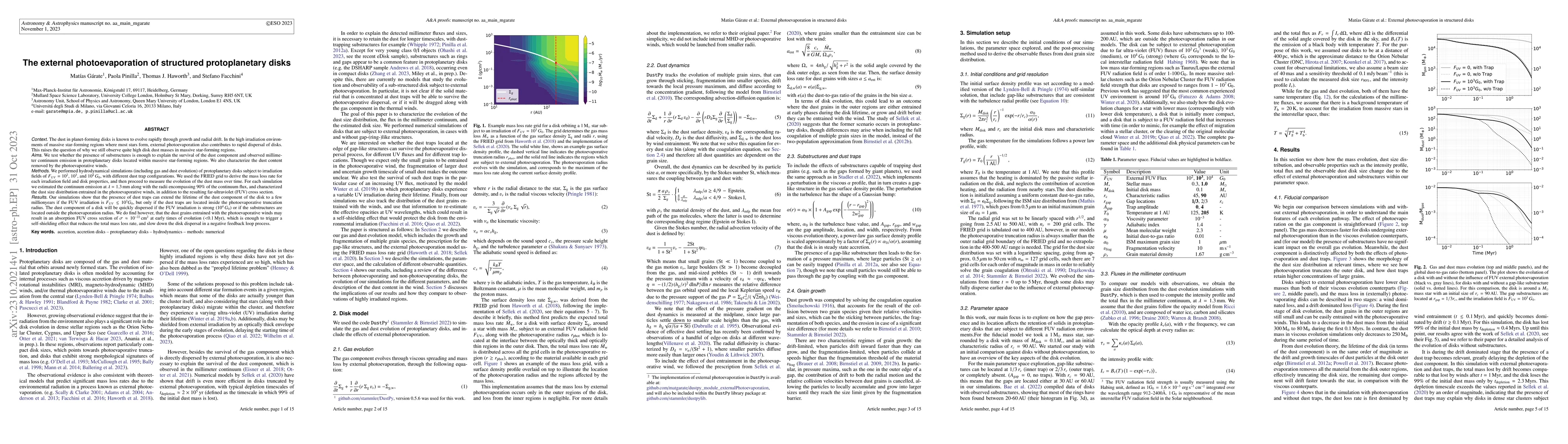 Thumbnail for The external photoevaporation of structured protoplanetary disks