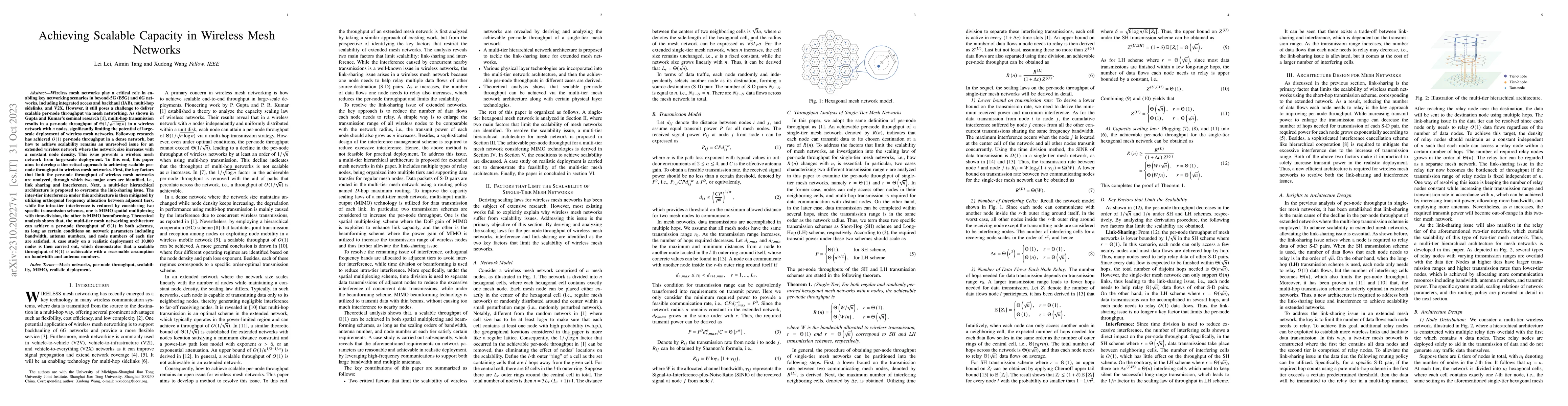 Thumbnail for Achieving Scalable Capacity in Wireless Mesh Networks