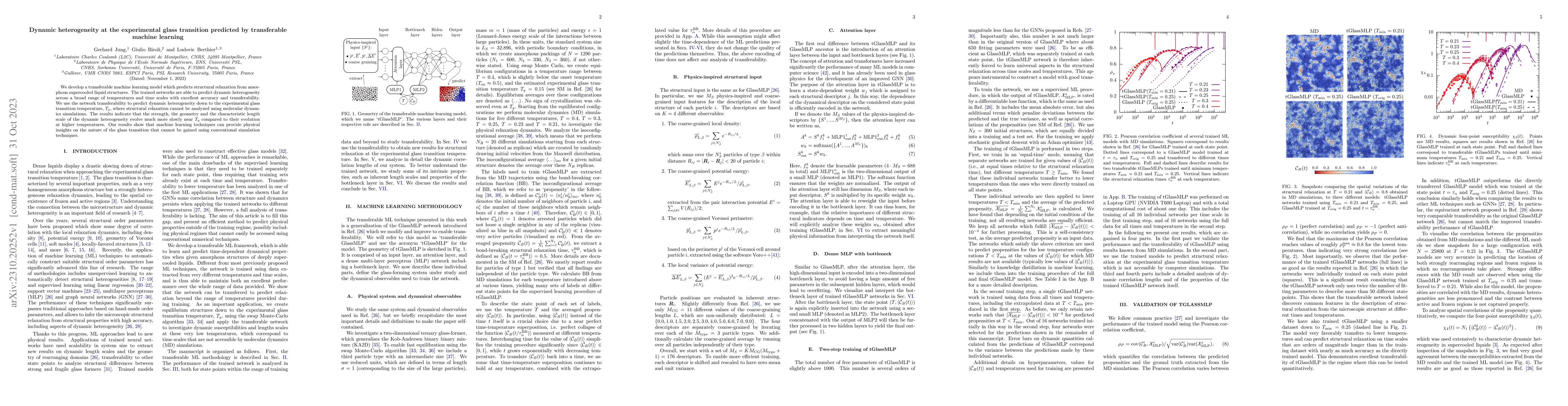Thumbnail for Dynamic heterogeneity at the experimental glass transition predicted by
  transferable machine learning