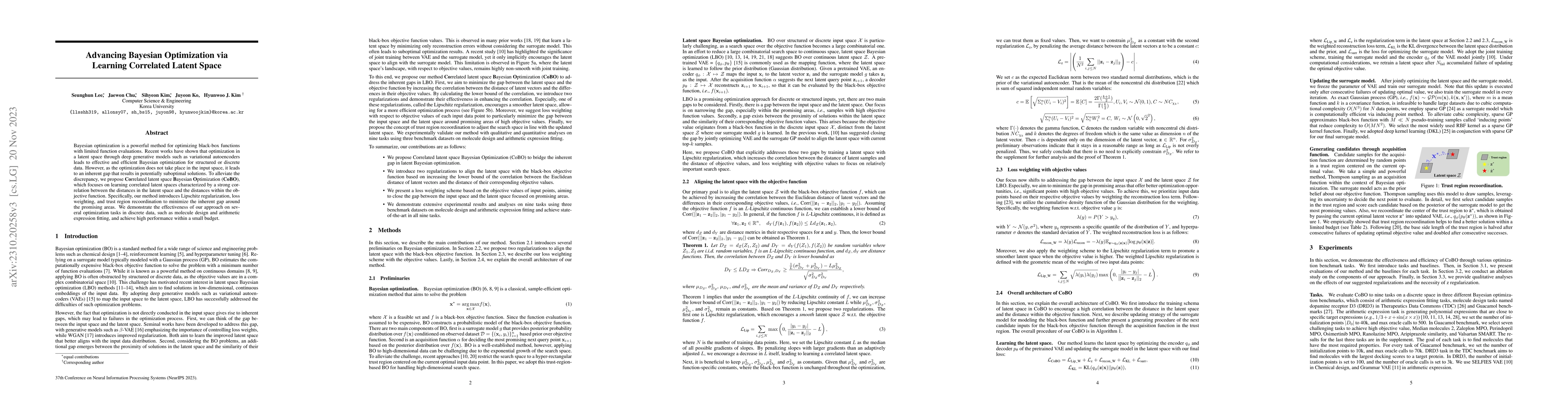 Thumbnail for Advancing Bayesian Optimization via Learning Correlated Latent Space