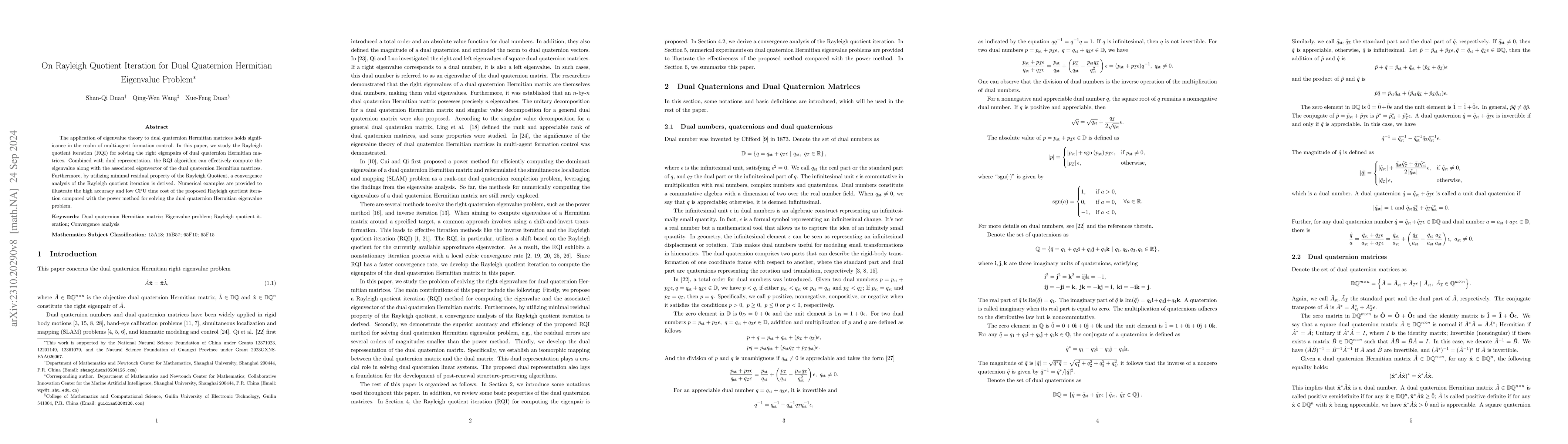 Thumbnail for On Rayleigh Quotient Iteration for Dual Quaternion Hermitian Eigenvalue
  Problem