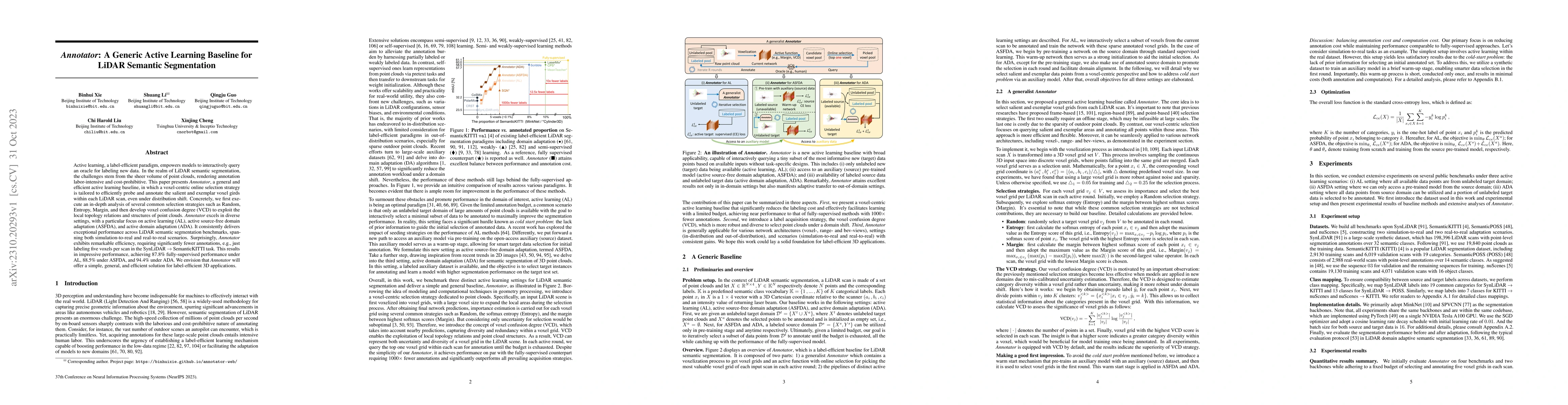Thumbnail for Annotator: A Generic Active Learning Baseline for LiDAR Semantic
  Segmentation