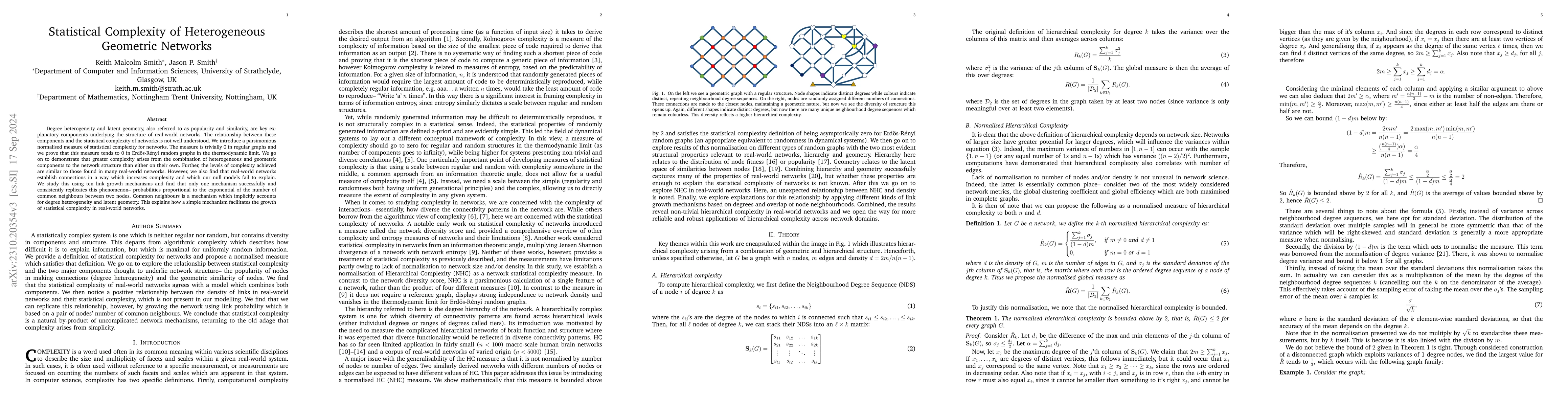 Thumbnail for Statistical Complexity of Heterogeneous Geometric Networks
