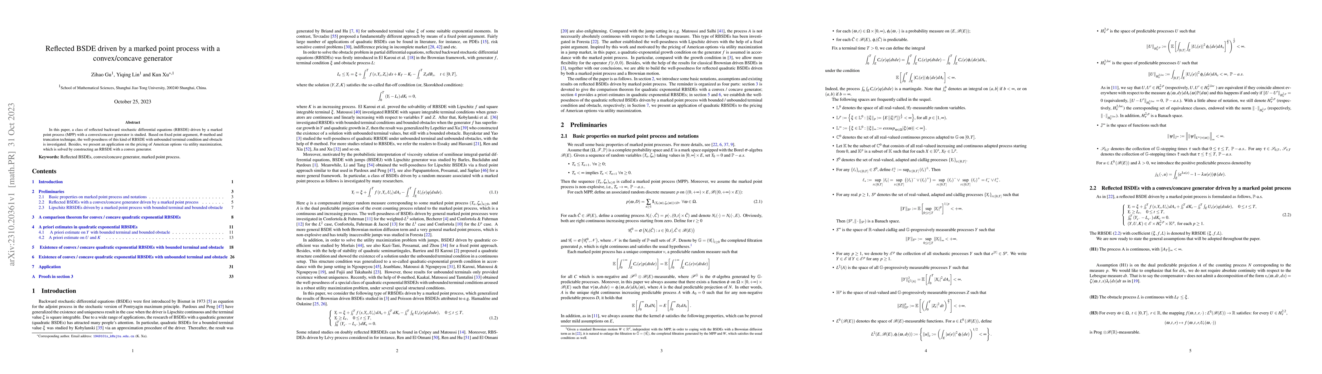 Thumbnail for Reflected BSDE driven by a marked point process with a convex/concave
  generator