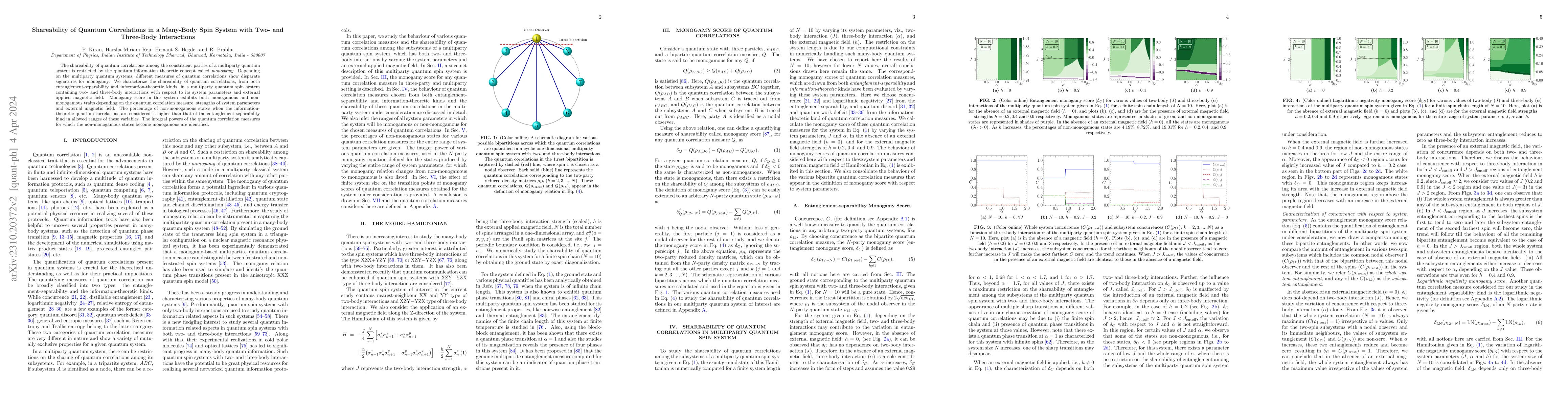 Thumbnail for Shareability of Quantum Correlations in a Many-Body Spin System with
  Two- and Three-Body Interactions
