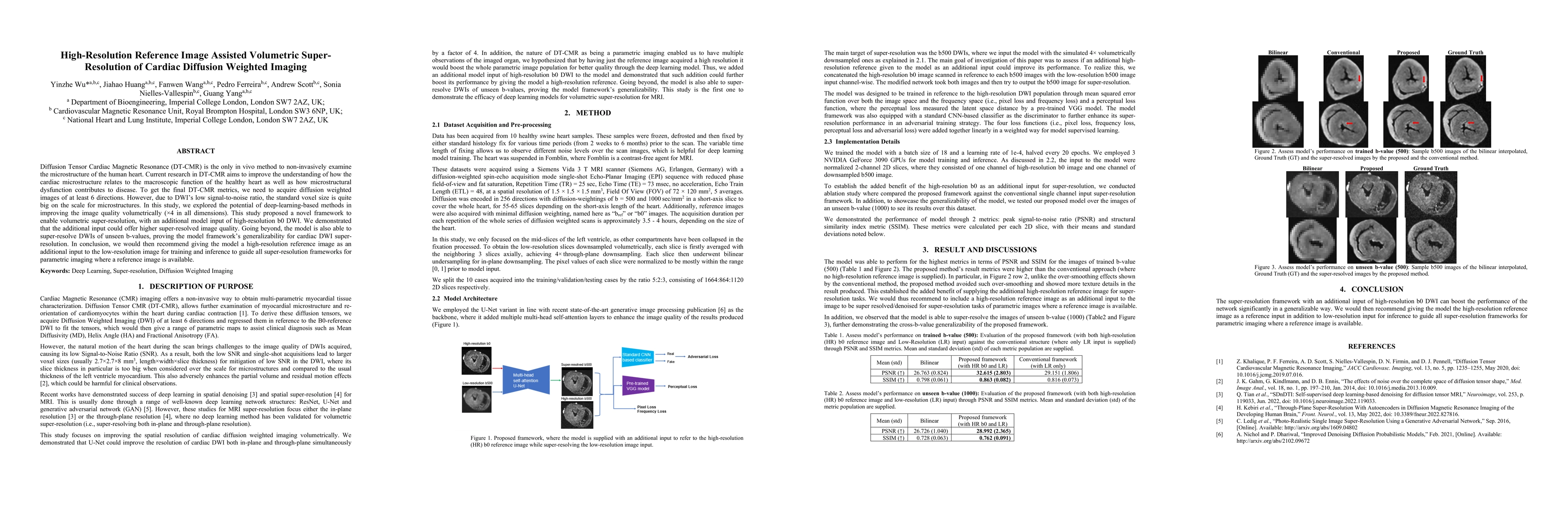 Thumbnail for High-Resolution Reference Image Assisted Volumetric Super-Resolution of
  Cardiac Diffusion Weighted Imaging