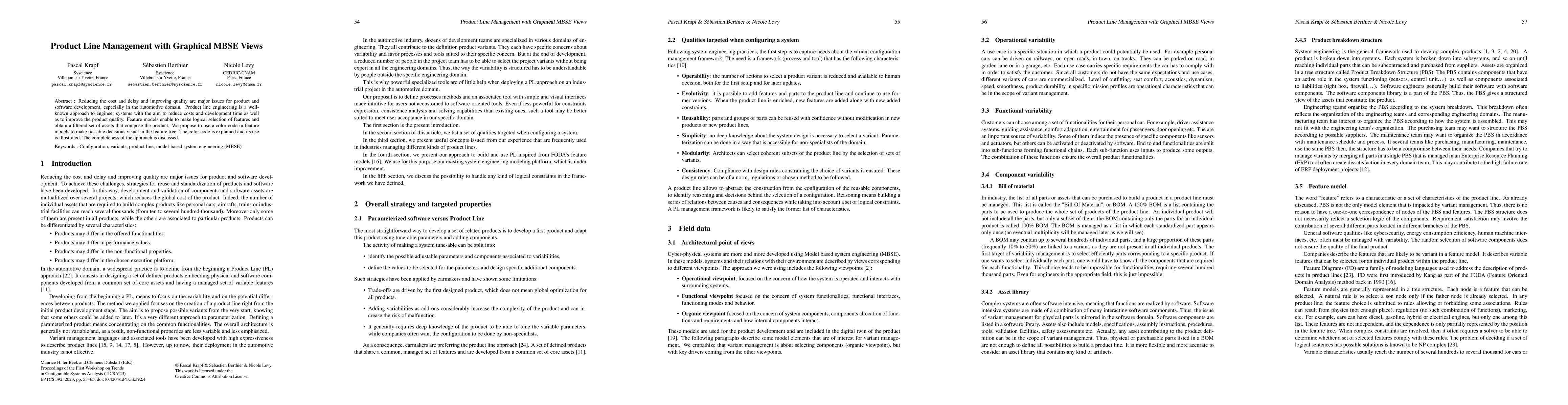 Thumbnail for Product Line Management with Graphical MBSE Views