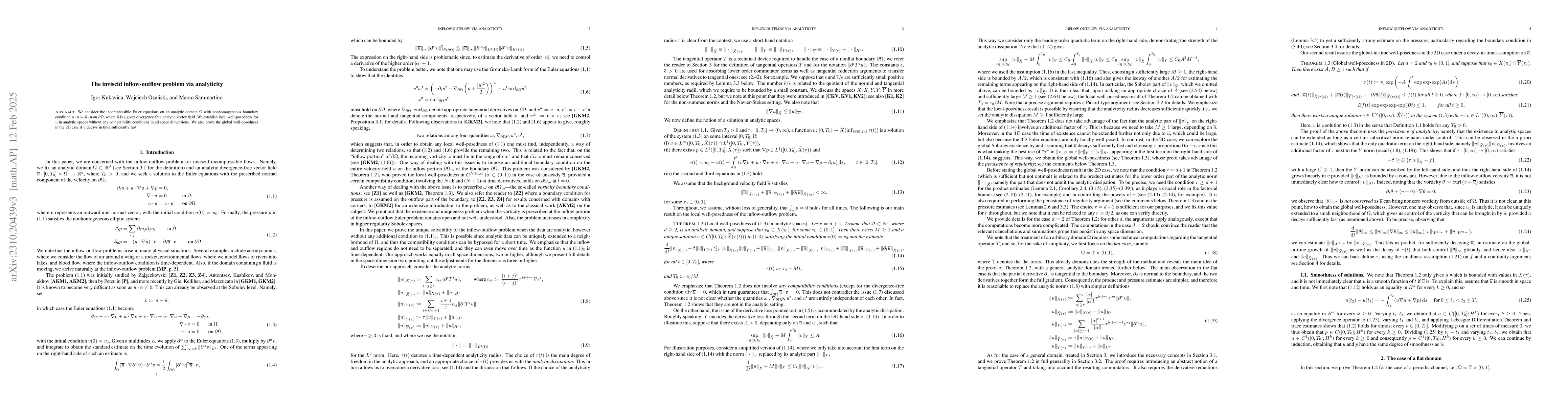 Thumbnail for The inviscid inflow-outflow problem via analyticity