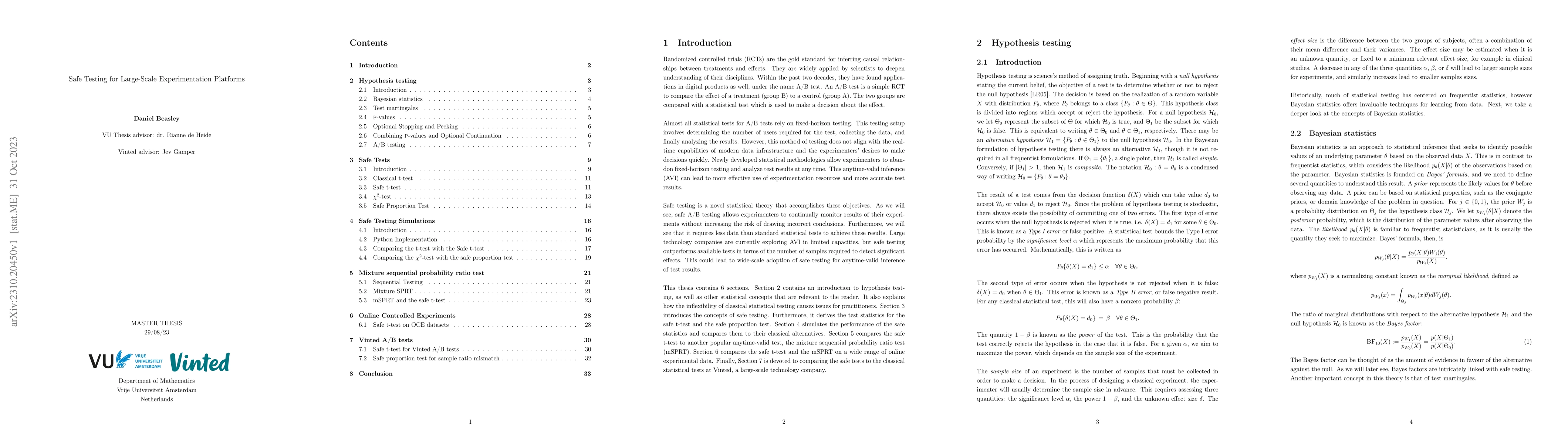Thumbnail for Safe Testing for Large-Scale Experimentation Platforms