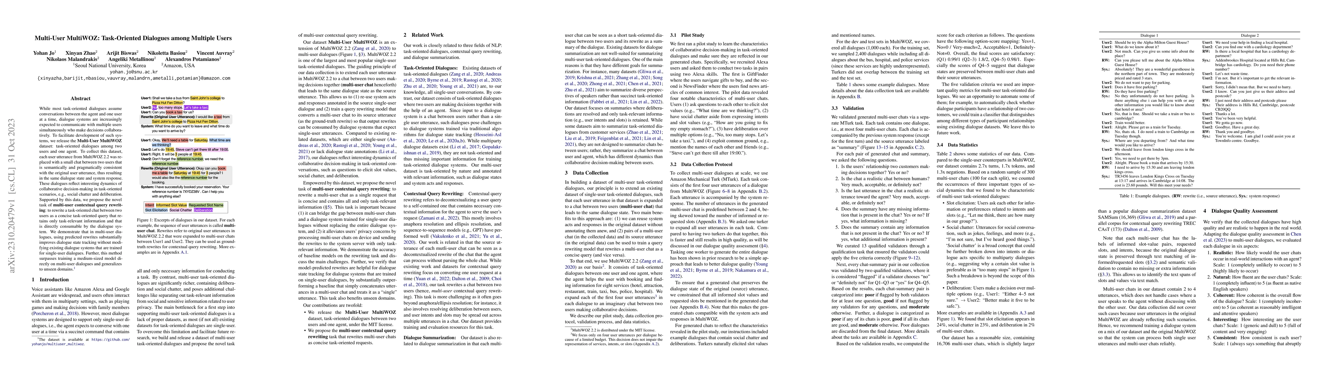 Thumbnail for Multi-User MultiWOZ: Task-Oriented Dialogues among Multiple Users