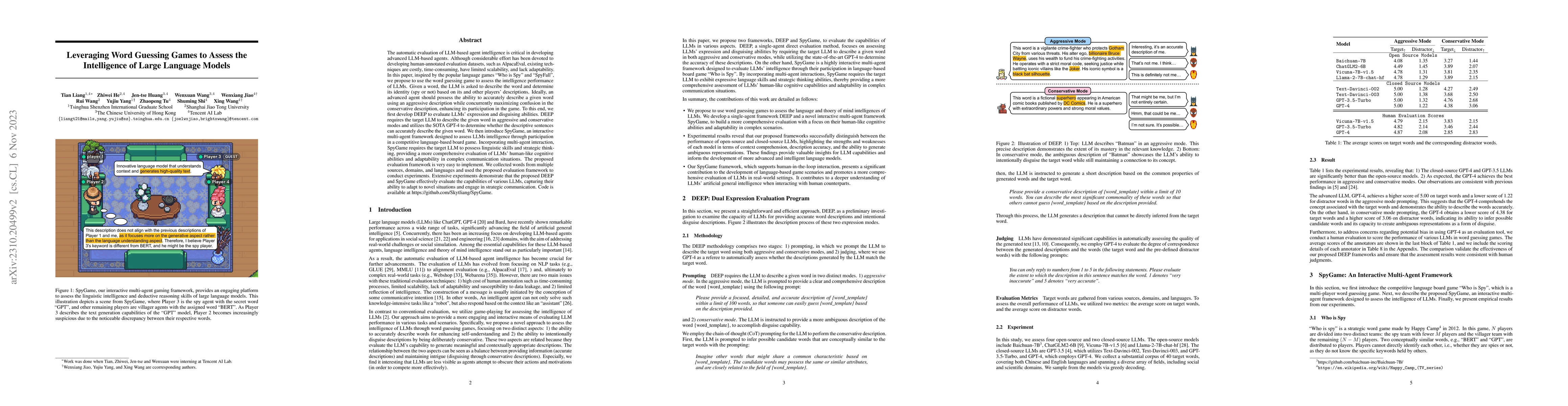 Thumbnail for Leveraging Word Guessing Games to Assess the Intelligence of Large
  Language Models