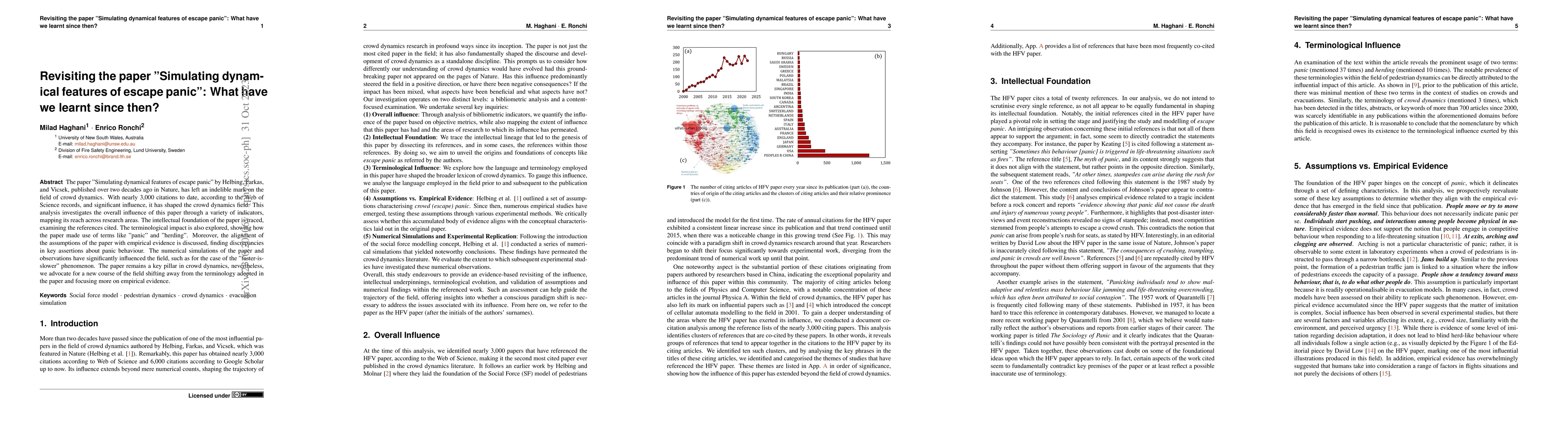 Thumbnail for Revisiting the paper Simulating dynamical features of escape panic: What
  have we learnt since then?