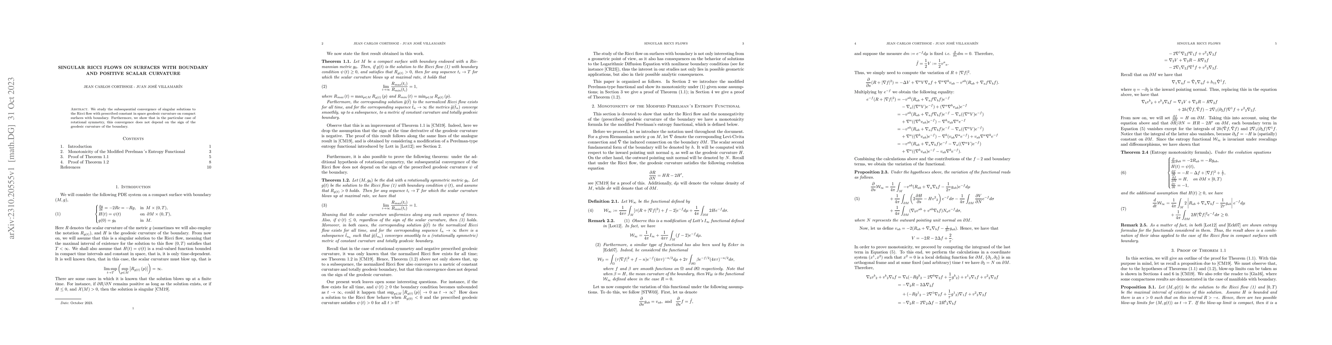 Thumbnail for Singular Ricci Flows on surfaces with boundary and positive scalar
  curvature