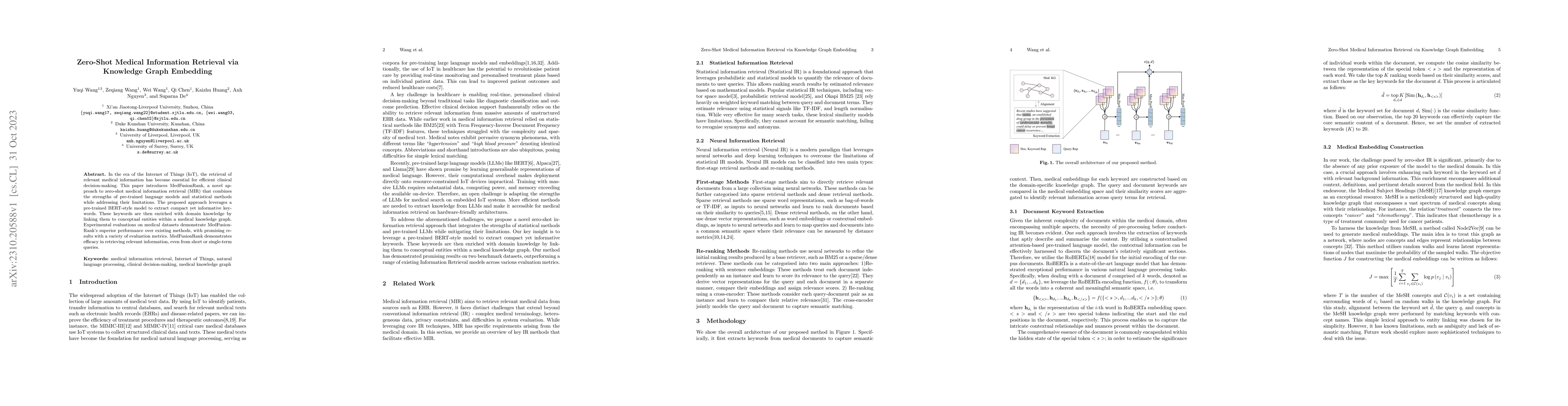 Thumbnail for Zero-Shot Medical Information Retrieval via Knowledge Graph Embedding