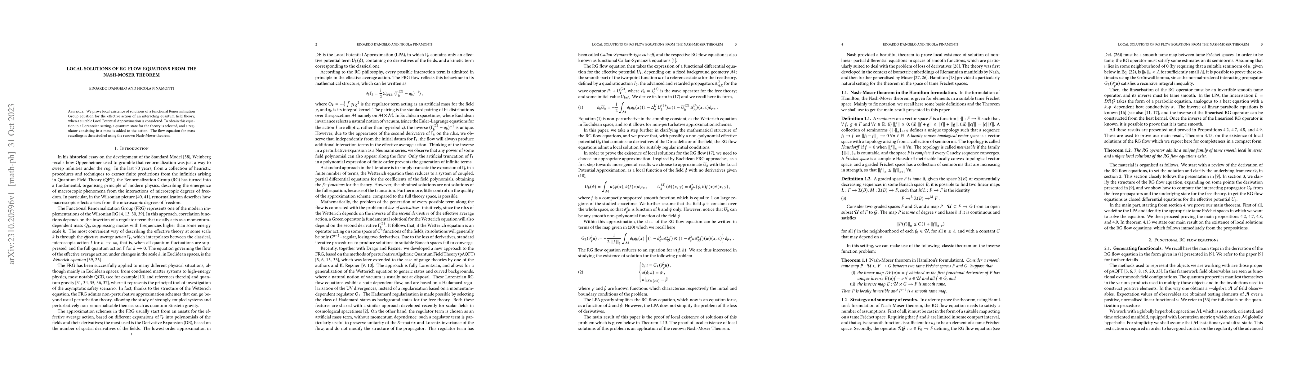 Thumbnail for Local solutions of RG flow equations from the Nash-Moser theorem