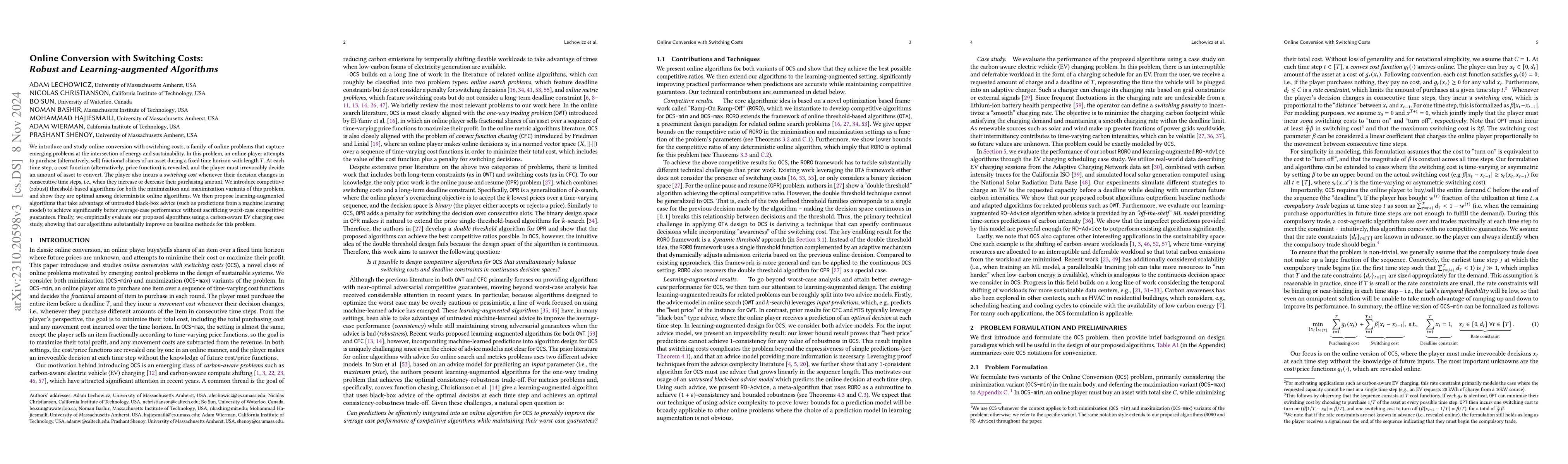 Thumbnail for Online Conversion with Switching Costs: Robust and Learning-Augmented
  Algorithms